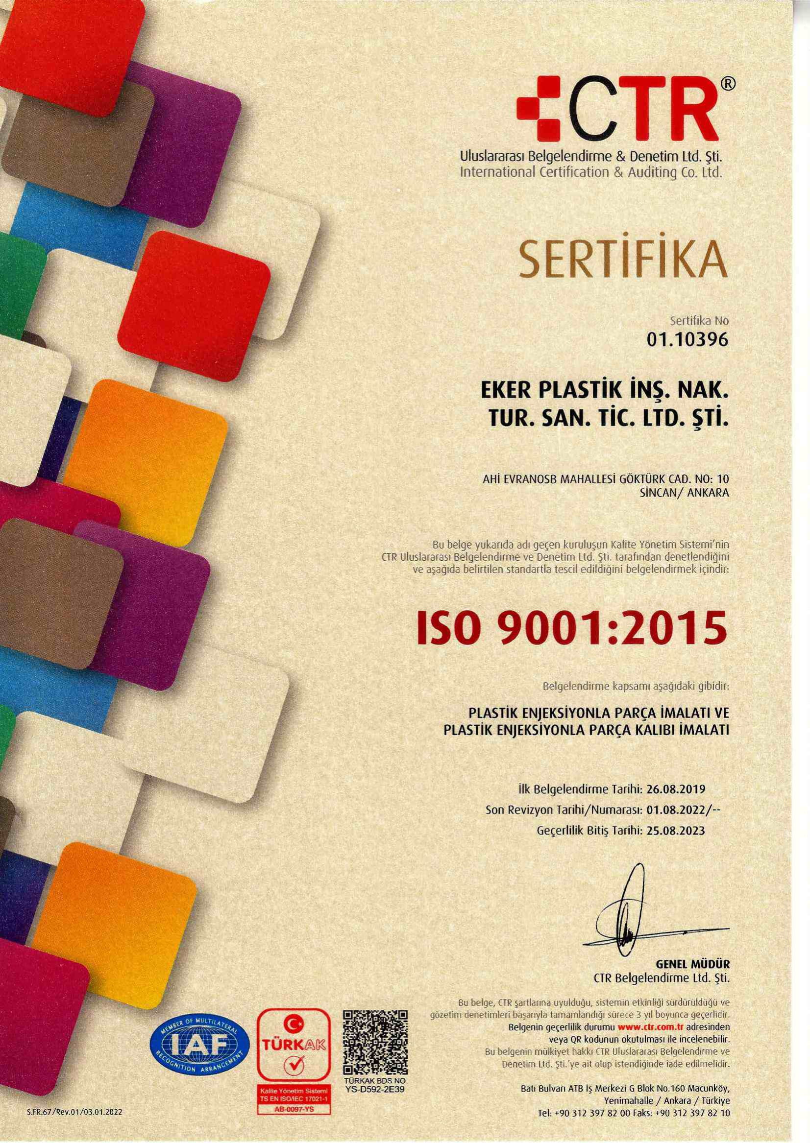 ISO 9001:2015 KALİTE YÖNETİM SİSTEMİ